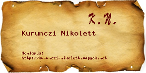 Kurunczi Nikolett névjegykártya