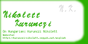 nikolett kurunczi business card